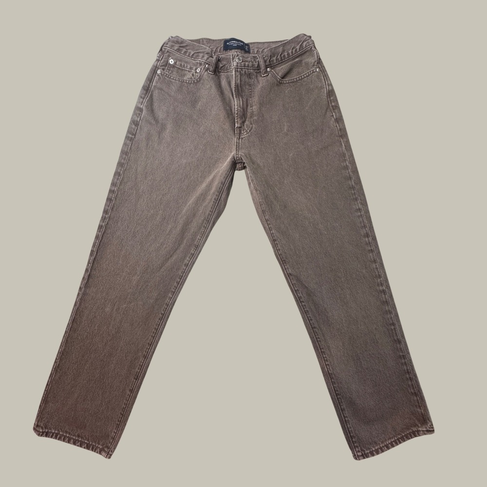 Abercrombie & Fitch Jeans Mens 30x30 Authentic Rigid Denim Loose Brown Attribute
